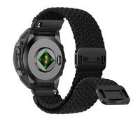 RosMank 22mm Quickfit Tressé Bracelet pour Garmin Fenix 8 Fenix E 47mm/7 Pro/7/6 Pro/6, Bracelet de Rechange en Nylon pour Epix/Approach S70 47mm/MARQ/Instinct 2/Forerunner 965/Descent G1, Noir