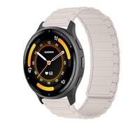 RosMank 22mm Silicone Bracelet Compatible avec Garmin Venu 4 45mm/Venu 3 45mm/Venu 2/Vivoactive 4/Active, Bracelet Rechange Magnétique pour Garmin Forerunner 570 47mm/Forerunner 265/255, Blanc