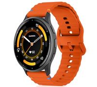 RosMank 22mm Silicone Bracelet Compatible avec Garmin Venu 4 45mm/Venu 3 45mm/Venu 2/Vivoactive 4/Active, Bracelet Rechange pour Garmin Forerunner 570 47mm/Forerunner 265/255, Orange