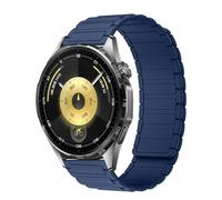 RosMank 22mm Silicone Bracelet pour Huawei Watch GT6 Pro 46mm/GT6 46mm/GT5 Pro/GT5/GT4/GT3(46 mm), Bracelet Rechange Magnétique pour Huawei Watch Ultimate 2/4Pro 48mm/5/4/3Pro(46 mm), Bleu