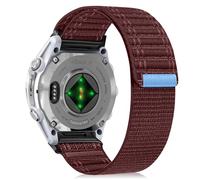 RosMank Quickfit 20mm Nylon Bracelet pour Garmin Fenix 8 AMOLED 43mm/7S Pro/7S/6S Pro/6S/5S/5S Plus, Bracelet de Rechange en Nylon Ondulé pour Approach S70 42mm/Instinct 2S/Descent Mk3s (Rouge)