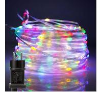 Rosnek 100m 800LED Guirlande Lumineuse Tube Extérieur, 8 Modes, prise UE, Etanche, Décoration pour Noël Jardin Balcon - Multicolore