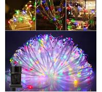 Rosnek 10m 100LED Guirlande Lumineuse Tube Extérieur, 8 Modes, prise UE, Etanche, Décoration pour Noël Jardin Balcon - Multicolore