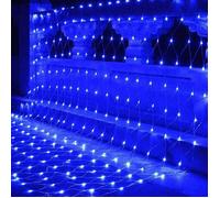Rosnek Filet Lumineux Extérieur 3x2m 320LED Guirlande Lumineuse avec Prise IP44 étanche 8 Modes Pour Noël Jardin - Bleu