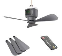 Rosnek Ventilateur de Plafond Portable Camping LED 12000mAh Rechargeable 4 Vitesses