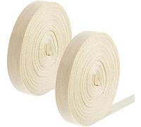 Rosojodg 2 pcs Ruban de Coton 30M 20mm Ruban à Chevrons Ruban de Biais Ruban de Sangle en Coton Naturel Ruban de Banderoles en Coton pour Couture, Modifications de Couture, Bricolage, Mercerie