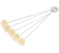 Rosojodg 5 pièces Blanc Bricolage projets d'artisanat Brosse à Boule de Laine Outil de Teinture en Cuir avec poignée en métal colorants de Tissu attrayants et à la Mode