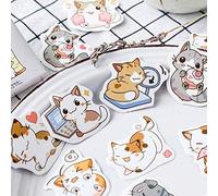 Rosojodg Autocollants de dessin animé Kawaii, autocollant décoratif mon chat, autocollant adhésif de décoration pour journal intime, papeterie japonaise, étiquettes polyvalentes, fournitures de burea