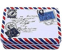Rosojodg Creative Beautiful Mini Tin Metal Container Small Rectangle Storage Box Case Envelope Baskets and Bins