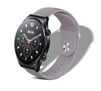 Rosok 22mm Bracelet en Silicone Compatible avec Xiaomi Mi Watch S1 / Garmin Forerunner 255, Doux et Respirant, Bracelet de Remplacement Sport Compatible avec Galaxy Watch 3 45mm - Gris Brouillard