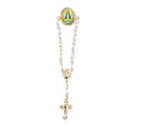 RospinCWC-G Broche chapelet catholique Notre-Dame de la Charité (Virgen de la Caridad del Cobre) Doré, standard, Acier allié, Pas de gemme