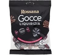 Rossana Fida LIQUORICE Drops Lot de 12 bonbons farcis à la réglisse, emballés individuellement, sans gluten, végétalien, 175 g