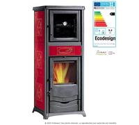 Rossella Plus Forno 5.0 Ceramica 9.4kW Poêle à bois avec four liberty bordeaux