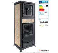 Rossella Plus Forno 5.0 Ceramica 9.4kW Poêle à bois avec four liberty panna