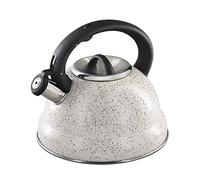 ROSSETTO Bouilloire Sifflante Induction 3 L Inox Théières pour Cuisinière, Bouilloire gaz, Poignée Résistante à la Chaleur, Tous Feu Donc Induction, Théière avec Sifflet pour, Sanstone