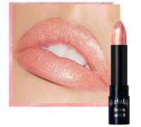 Rossetto metallizzato scintillante, rossetto perlato leggero e non seccante per donna, ad alta pigmentazione, trucco senza ingredienti animali