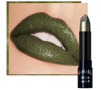 Rossetto metallizzato scintillante, rossetto perlato leggero e non seccante per donna, ad alta pigmentazione, trucco senza ingredienti animali