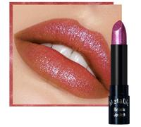 Rossetto metallizzato scintillante, rossetto perlato leggero e non seccante per donna, ad alta pigmentazione, trucco senza ingredienti animali