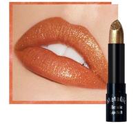 Rossetto metallizzato scintillante, rossetto perlato leggero e non seccante per donna, ad alta pigmentazione, trucco senza ingredienti animali