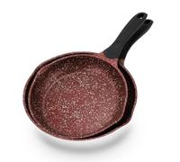 ROSSETTO Set de 2 poêles 24+28cm en fonte d’aluminium, avec revêtement antiadhérent, sans PFOA, ni PFOS, compatible tous feux dont induction