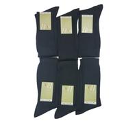 Rossi Chaussette homme longue 100 % coton, fil écossais, tricotée côtelée 8.2, fabriquée en Italie, 6 paires art. 202, anthracite, 45-46