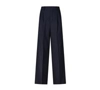 Rossi - Pantalon large en laine mélangée à rayures - Femme - Pantalons - Bleu - Taille: 36 FR