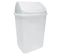 Rossignol 91164 Clap Poubelle à Couvercle Basculant Plastique Blanc 43,5 x 34,3 x 69 cm 50 L