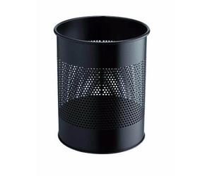 Rossignol Atlanta Corbeille à papier métal ajourée 15 litres Noir