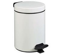 Poubelle à pédale 3L CYJEU Métal Blanc