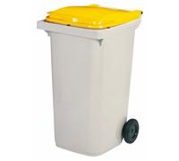 Rossignol Conteneur Korok 2 roues 120L/240L/340L, Couleur:Gris/Jaune;Capacité:240L