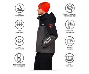 Rossignol - Hero Velika Insulated Jacket Onyx Grey - XL - Blouson Ski