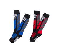 Rossignol - Pack de 2 paires de chaussettes de ski - Jr Thermotech 2P Socks Black en Laine - Taille Enfant XS - Noir Noir XS
