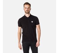 Rossignol Polo Logo Homme 100% Coton Piquet 3 Boutons Noir