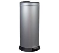 Rossignol Poubelle à pédale Magic 94067 – 30 L – Gris métal