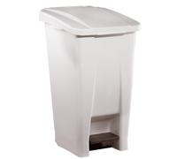 ROSSIGNOL Poubelle mobile Basic à pedale plastique blanc 60 litres