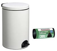 ROSSIGNOL Poubelle de cuisine à pédale 20L et 20 sacs poubelle 30L - ELORA