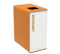 Rossignol Poubelle de tri sélectif Cubatri cartouches - 65L - Marron corps Blanc