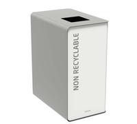 Rossignol Poubelle de tri sélectif Cubatri déchets non recyclables 65L - Gris corps Blanc