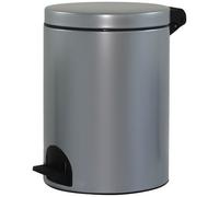 Poubelle à pedale 14l gris métal Rossignol 90263 gris G