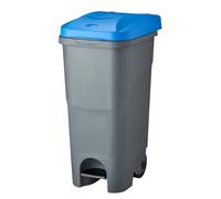 ROSSIGNOL Poubelle mobile à pédale. Capacité 85L, Poubelle à roulettes, Idéal pour le tri, Poubelle grande contenance, pour garage, ROULY