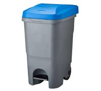 Poubelle mobile à pédale. Capacité 60L, Poubelle à roulettes, Idéal pour le tri, Poubelle grande contenance, pour garage, ROULY ROSSIGNOL