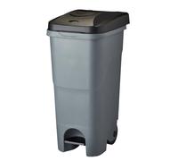 ROULY ROSSIGNOL Poubelle mobile à pédale, Capacité 85L, Idéal pour le tri, Poubelle grande contenance, pour garage