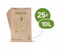 ROSSIGNOL Sacs biodégradables 10L x 25 sacs Sacs résistants et étanches, Sacs 100% compostables et biodégradables Certifié FSC BAGY
