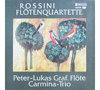 ROSSINI Gioachino (Italia) - ROSSINI, Gioacchino: Vier Flotenquartette: Sonata I G.dur; Sonata II A-dur; Sonata IV B-dur; Sonata VI D-dur ----CLAVES - Svizzera-CLA 8608 LP-ROSSINI Gioachino (Italia)-Carmina Streichtrio; GRAF Peter Lukas (flauto traverso - dir)