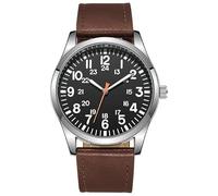 ROSSOM Montre Homme Air Force Field Montre Bracelet Tissu Affichage 24 Heures Japon Mouvement Quartz Cadran 42mm