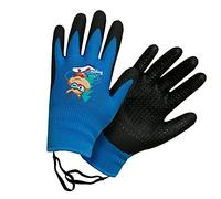 ROSTAING EUGENE - Gants de jardinage etbricolage pour enfant - Protection contre le froid et grip latex antidérapant - Tactiles fins et chauds - Bleu et Noir