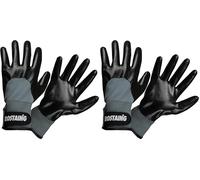 ROSTAING Gant de protection carreleur métiers de finition imperméable noir et gris Carpro Taille 8 (Lot de 2)