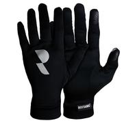 ROSTAING Gants Cocoon - Paire de Gants de Demi-Saison Tactiles - Idéal pour Les Loisirs Exterieurs - Environnements Frais - Gants Chaud et Confortable - Gant Noir Logo Réfléchissant Visible la Nuit
