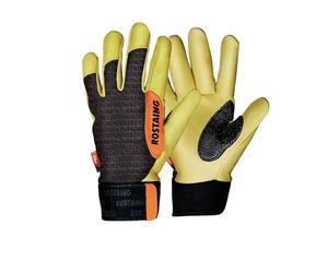 ROSTAING Gants RAMEAU - Paire de Gants en Cuir pour la Taille - Tous les Travaux de Taille Intensive en Milieu Sec et Humide - Cuir Traité Hydrofuge et Tanné en France - Excellent Maintien du Sécateur