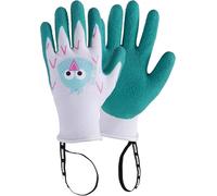 ROSTAING MARGOT Gants de Jardinage Enfant Latex Vert | Petites mains, poignet élastique, dos aéré, rempotage, dragonne, lavable, prise sûre, dès 4 ans